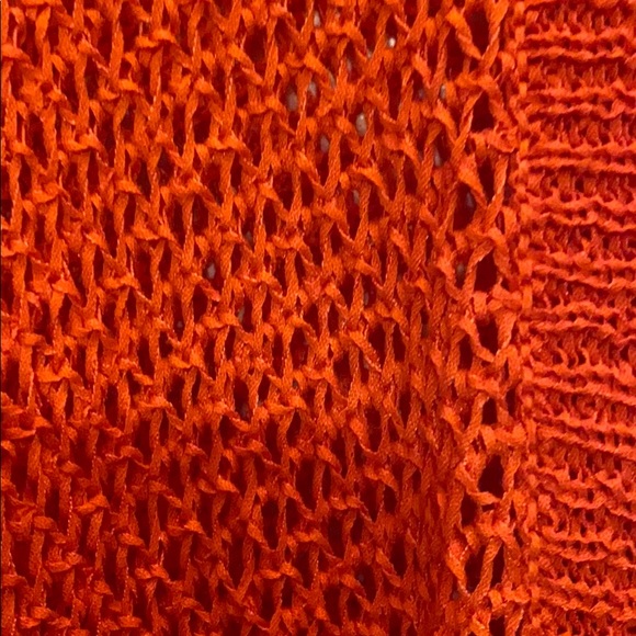 Orange cardigan plus size shawl - Picture 5 of 12